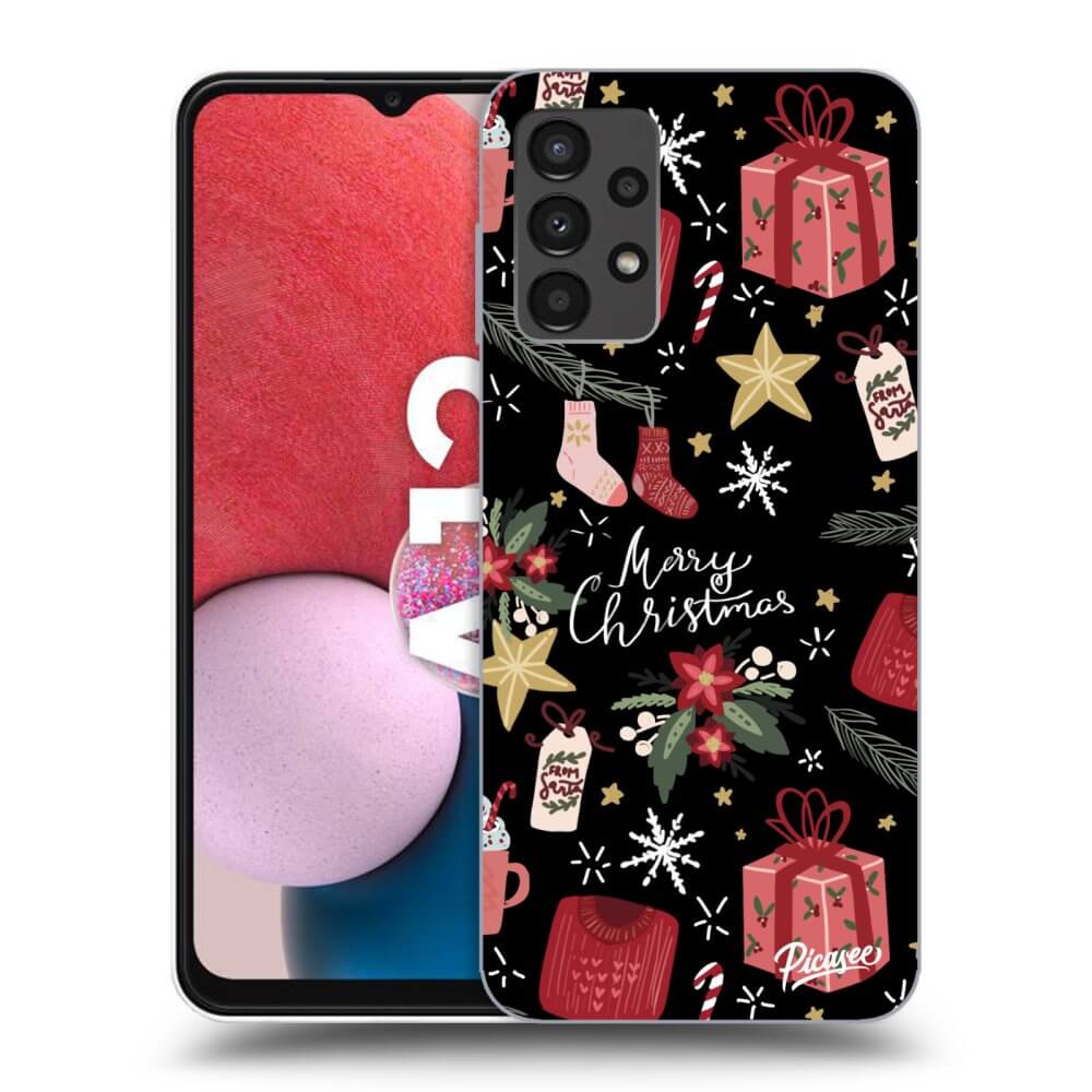Picasee silikónový čierny obal pre Samsung Galaxy A13 4G A135 - Christmas