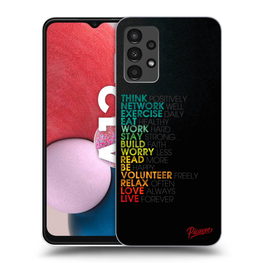 Picasee silikónový prehľadný obal pre Samsung Galaxy A13 4G A135 - Motto života