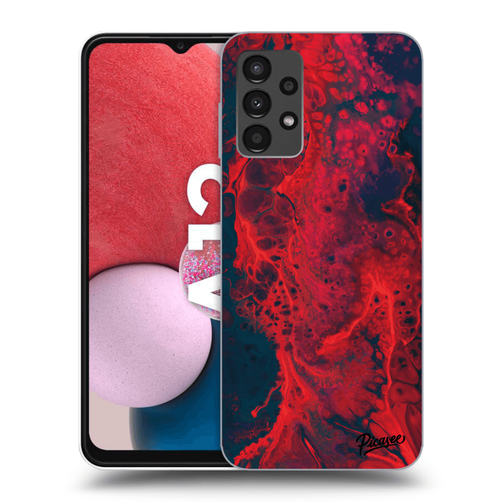 Picasee silikónový prehľadný obal pre Samsung Galaxy A13 4G A135 - Organic red