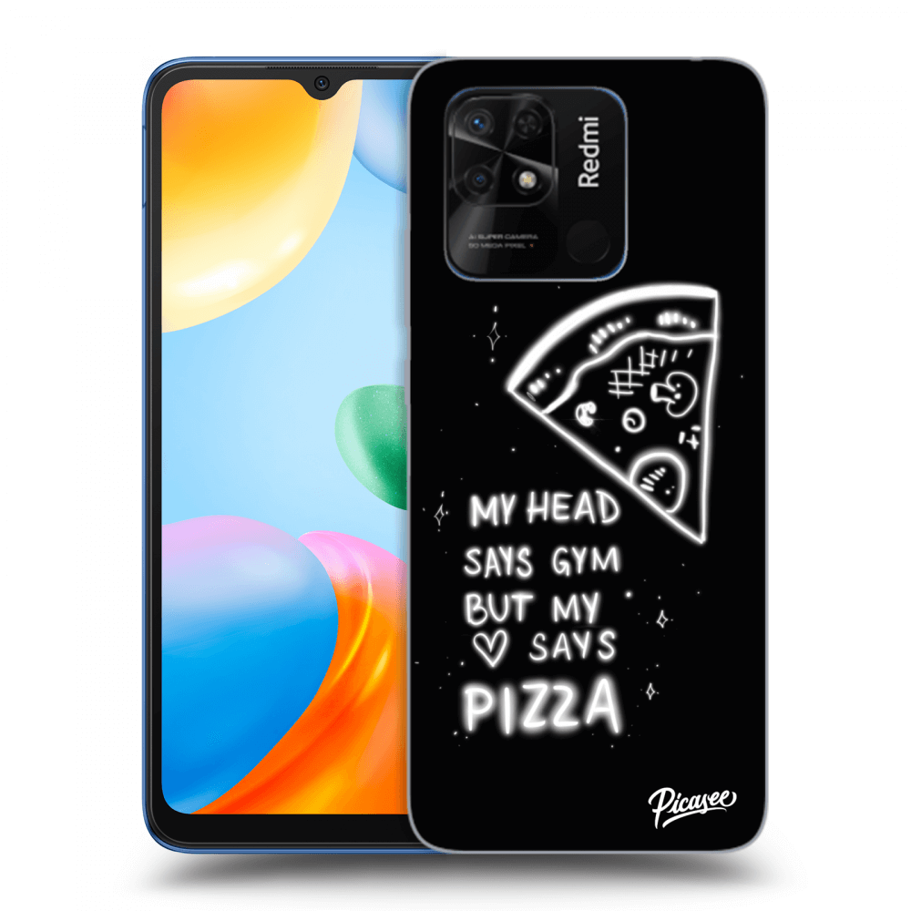 Picasee silikónový čierny obal pre Xiaomi Redmi 10C - Pizza
