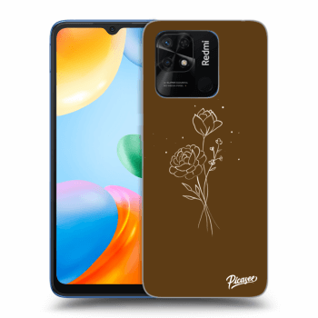 Picasee ULTIMATE CASE pro Xiaomi Redmi 10C - Brown flowers