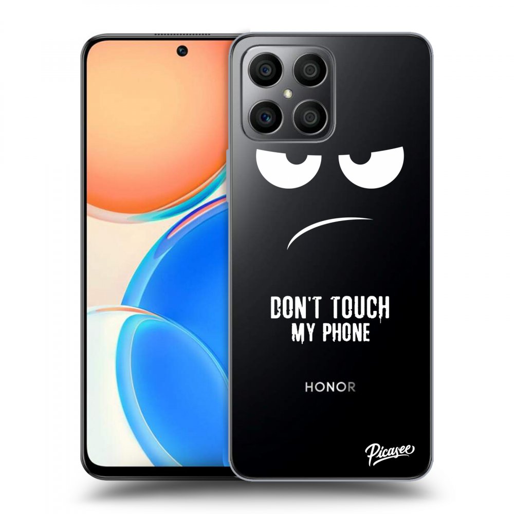 Picasee silikónový prehľadný obal pre Honor X8 - Don't Touch My Phone