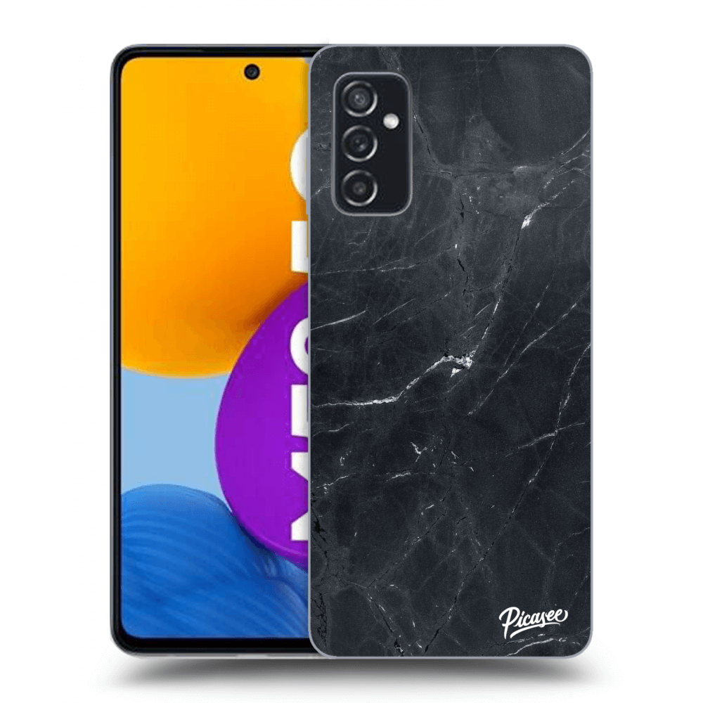 Picasee silikónový prehľadný obal pre Samsung Galaxy M52 5G - Black marble