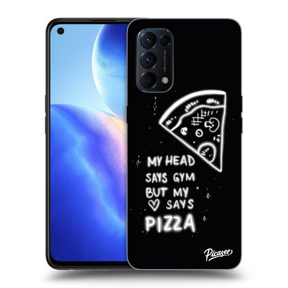 Picasee silikónový čierny obal pre OPPO Reno 5 5G - Pizza