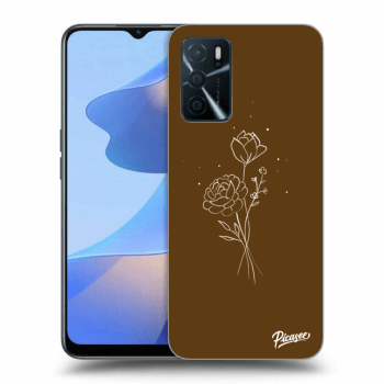 Obal pre OPPO A16 - Brown flowers