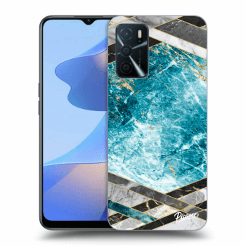 Picasee ULTIMATE CASE pro OPPO A16 - Blue geometry