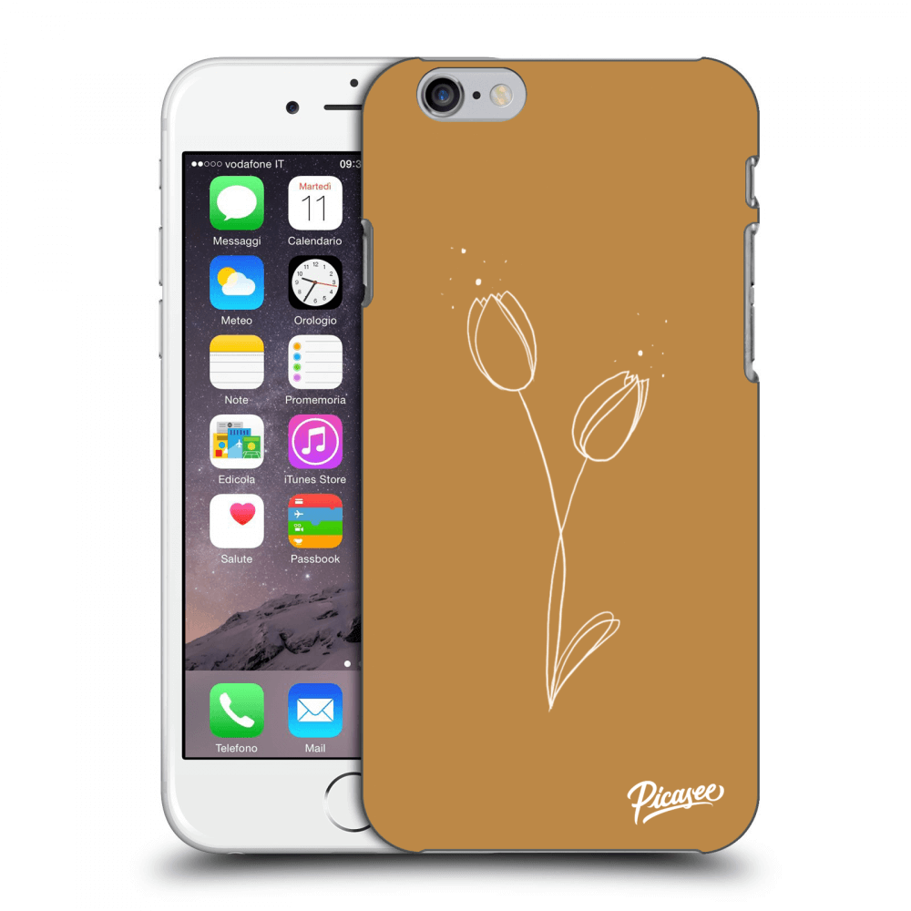 Picasee silikónový prehľadný obal pre Apple iPhone 6/6S - Tulips