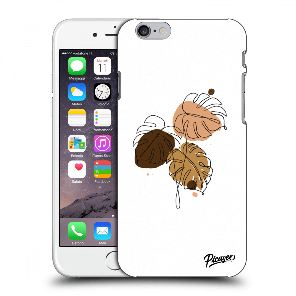 Picasee silikónový prehľadný obal pre Apple iPhone 6/6S - Monstera