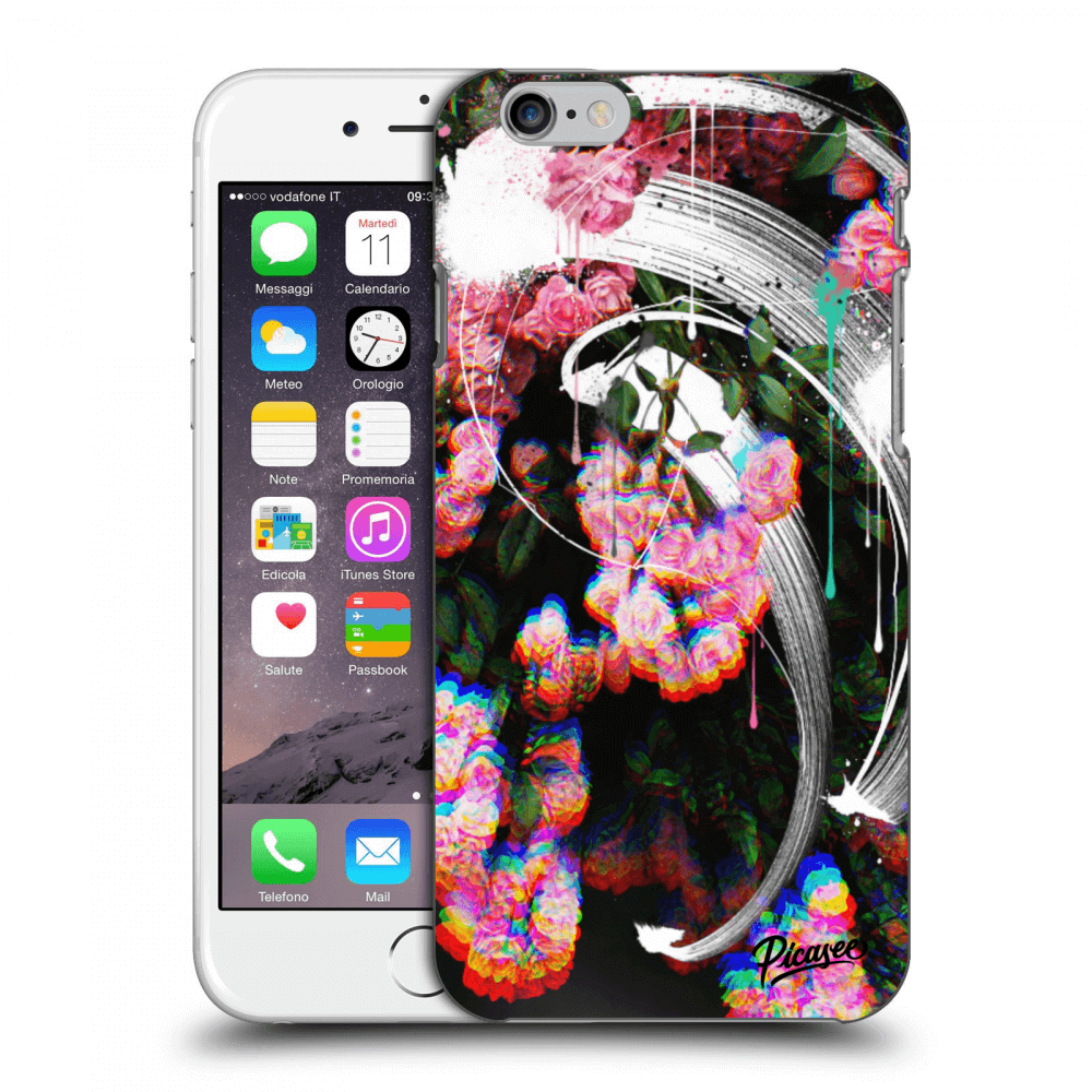 Picasee silikónový prehľadný obal pre Apple iPhone 6/6S - Rosebush white