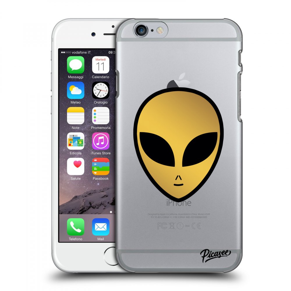 Picasee silikónový prehľadný obal pre Apple iPhone 6/6S - Earth - Alien