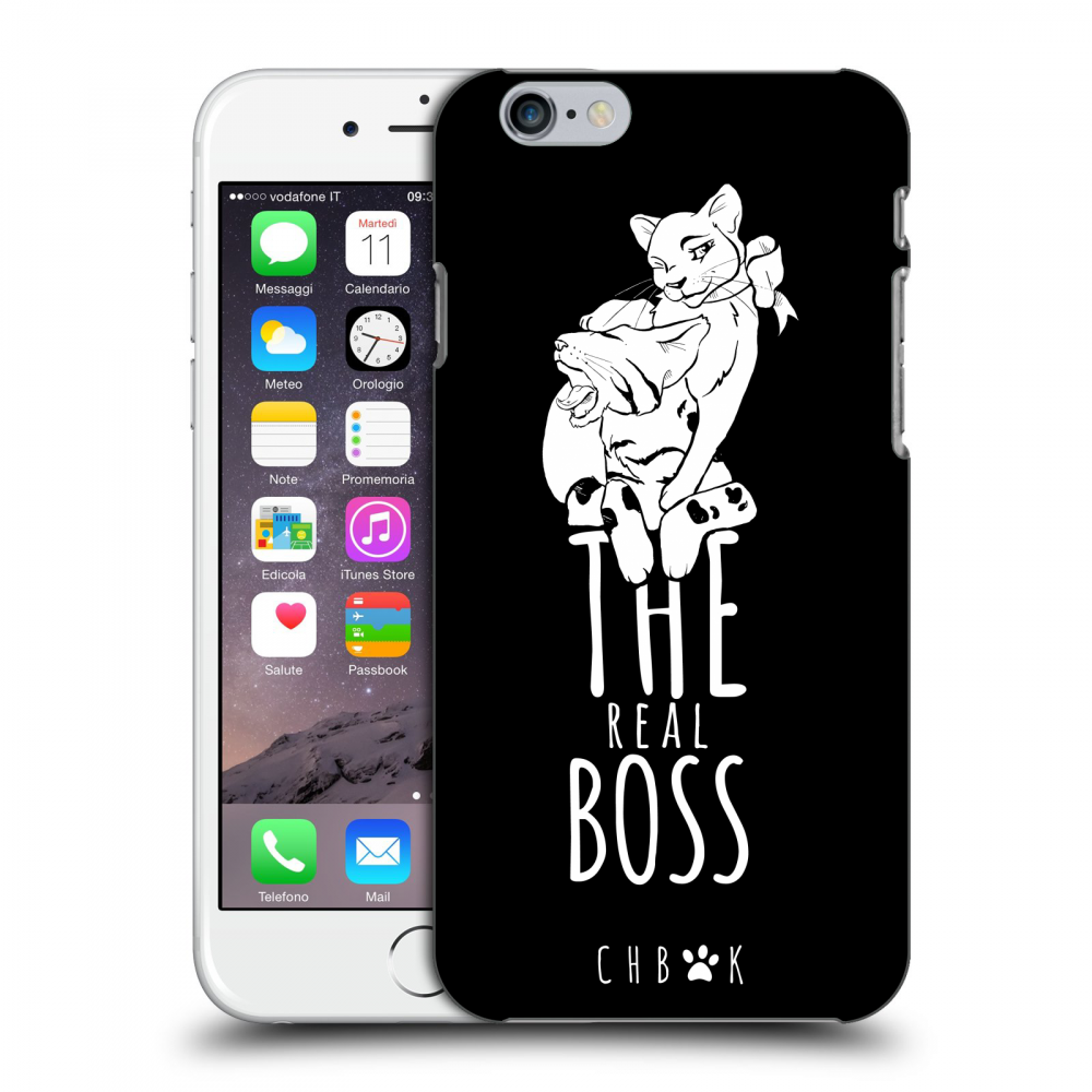 Picasee silikónový prehľadný obal pre Apple iPhone 6/6S - CHBMK - The real Boss - black