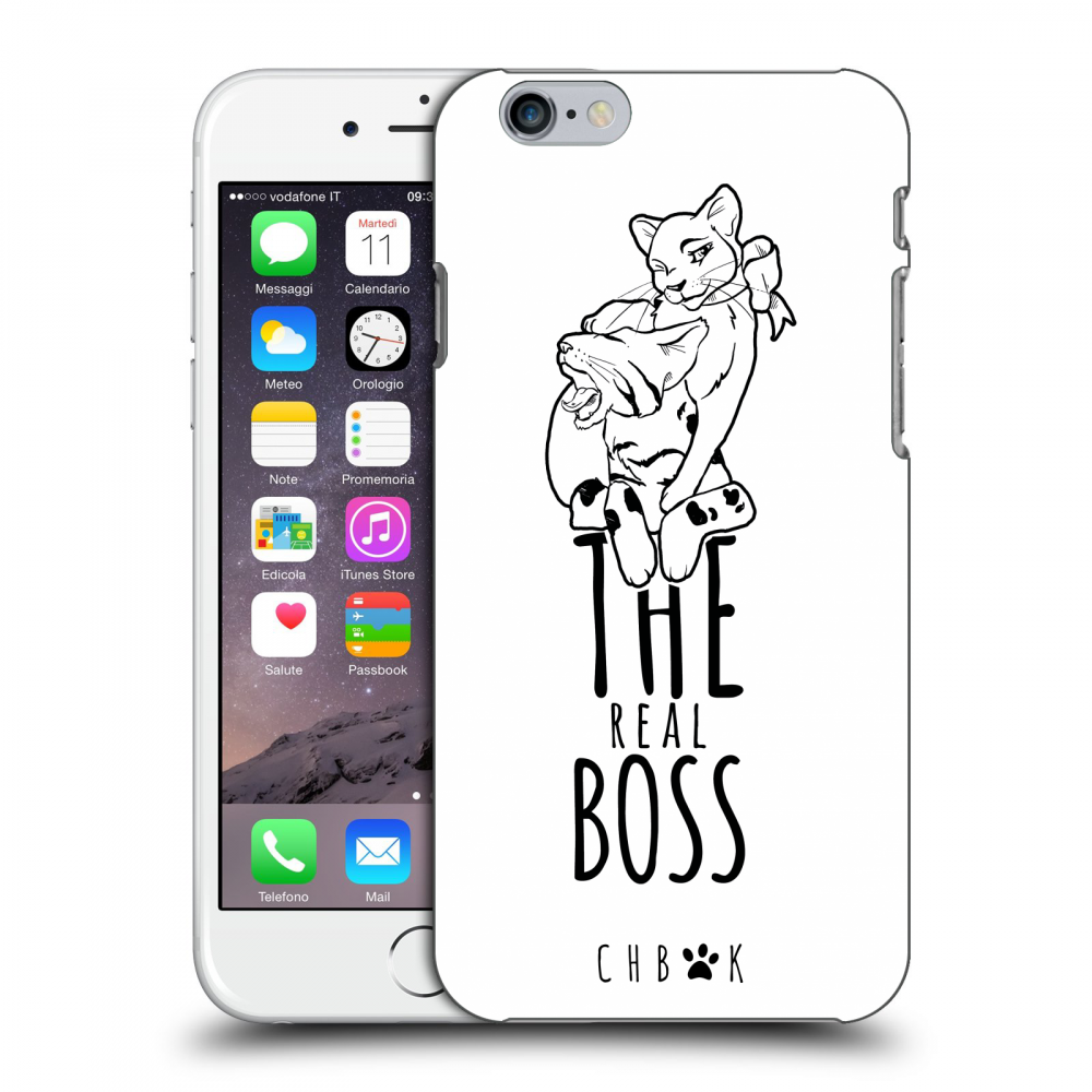 Picasee silikónový prehľadný obal pre Apple iPhone 6/6S - CHBMT - The real Boss - white