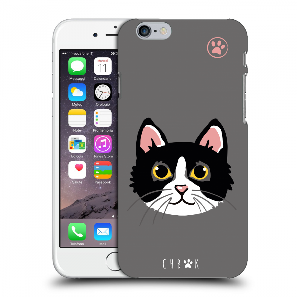 Picasee silikónový prehľadný obal pre Apple iPhone 6/6S - Chybí mí kočky - Šedá