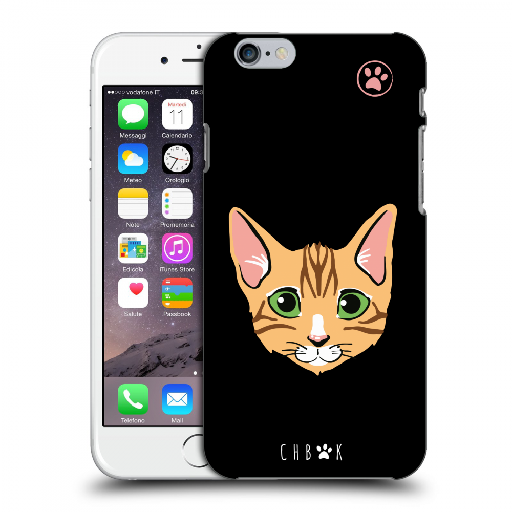 Picasee silikónový prehľadný obal pre Apple iPhone 6/6S - Chybí mi kočky - Černá
