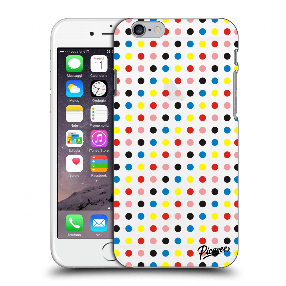Picasee silikónový mliečny obal pre Apple iPhone 6/6S - Colorful dots