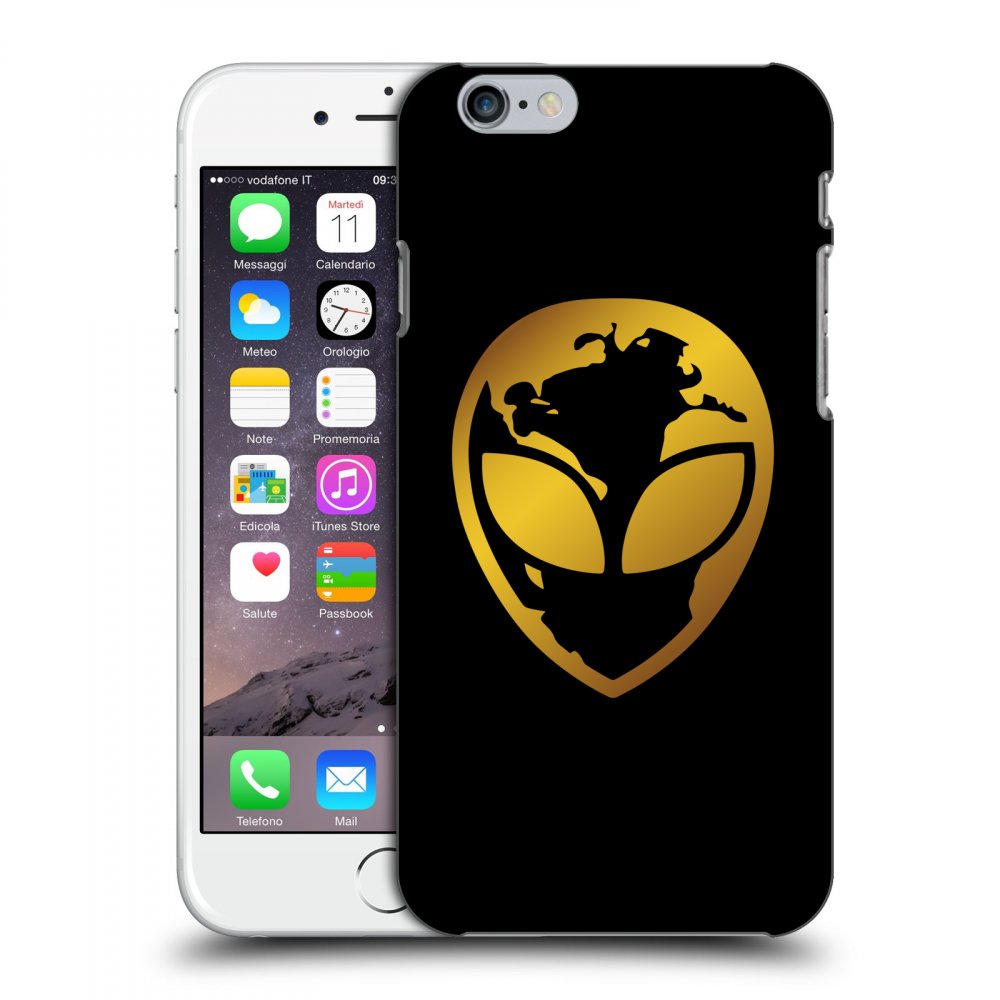 Picasee ULTIMATE CASE pro Apple iPhone 6/6S - EARTH - Gold Alien 3.0