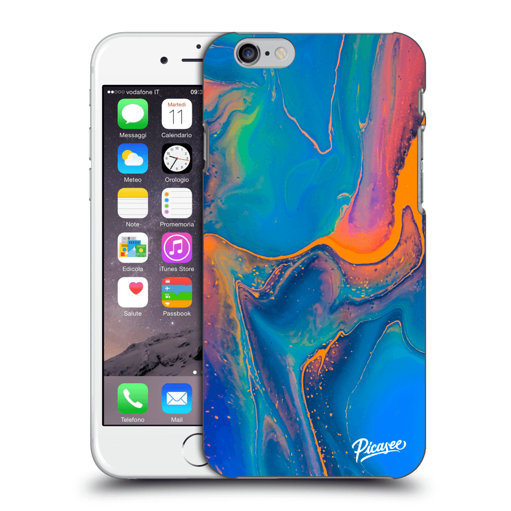 Picasee silikónový prehľadný obal pre Apple iPhone 6/6S - Rainbow