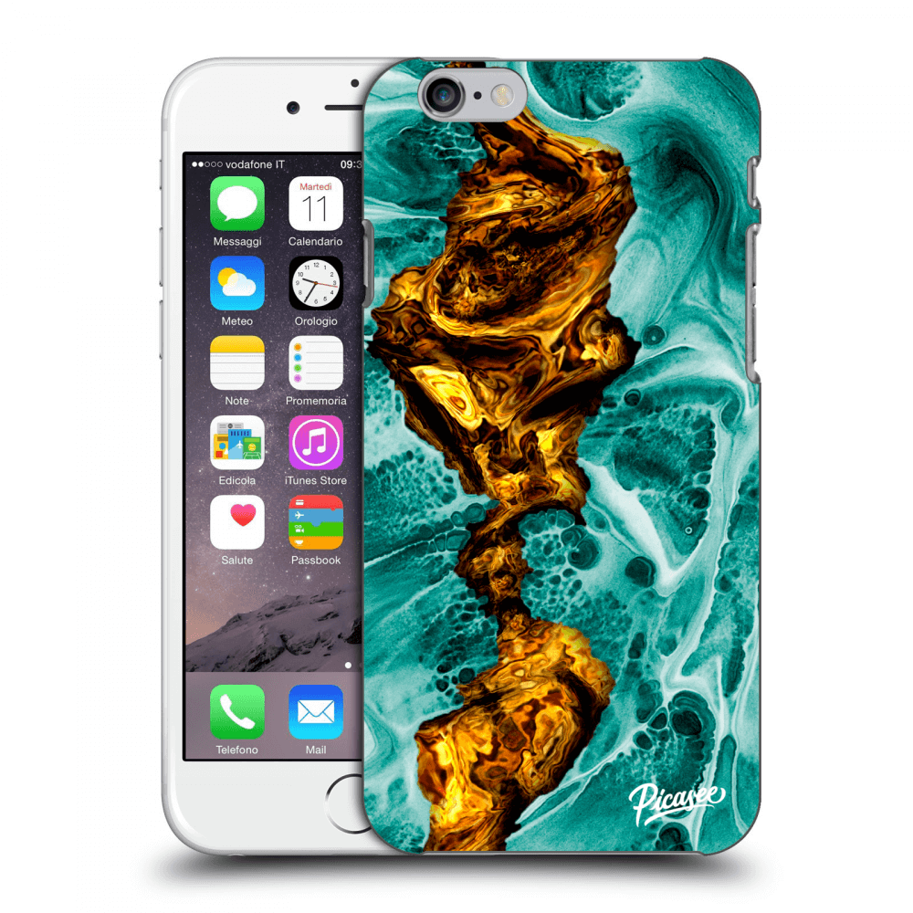 Picasee silikónový prehľadný obal pre Apple iPhone 6/6S - Goldsky