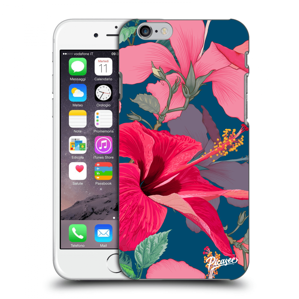 Picasee silikónový prehľadný obal pre Apple iPhone 6/6S - Hibiscus