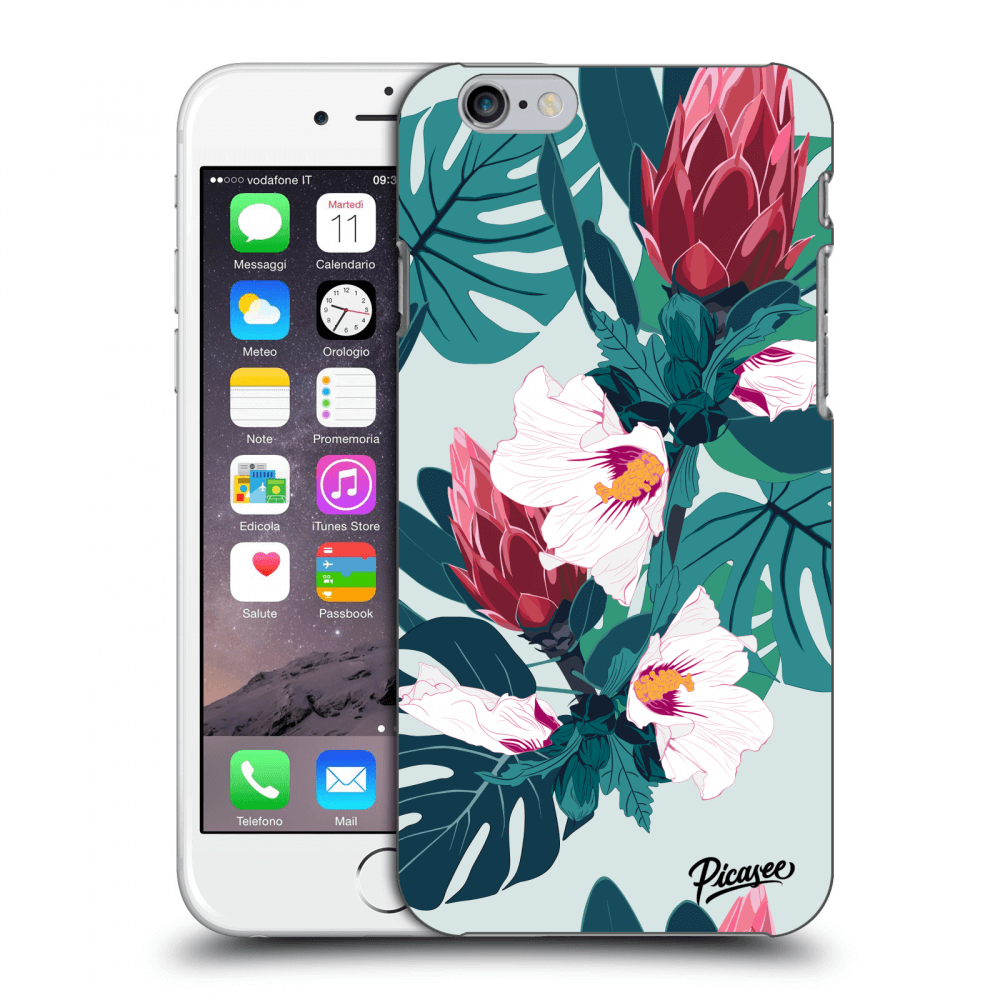 Picasee silikónový prehľadný obal pre Apple iPhone 6/6S - Rhododendron