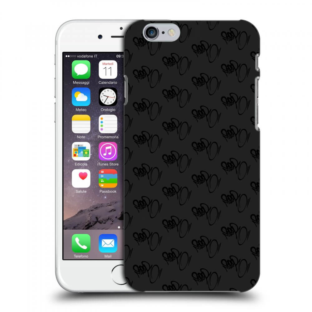 Picasee silikónový čierny obal pre Apple iPhone 6/6S - Separ - Black On Black 1