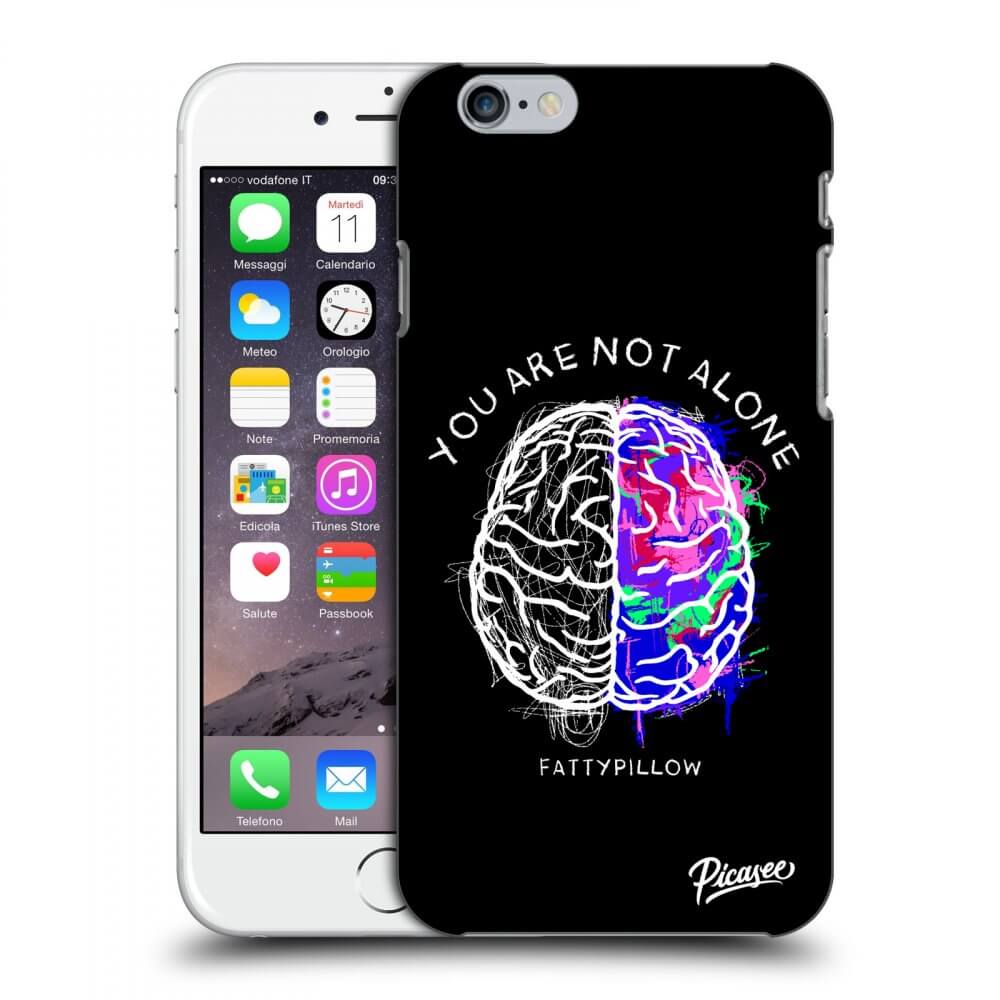 Picasee silikónový čierny obal pre Apple iPhone 6/6S - Brain - White
