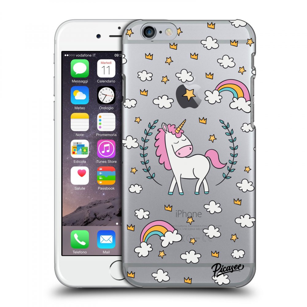 Picasee silikónový prehľadný obal pre Apple iPhone 6/6S - Unicorn star heaven