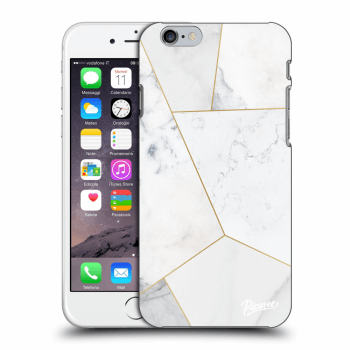 Picasee silikónový prehľadný obal pre Apple iPhone 6/6S - White tile