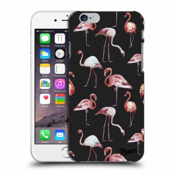 Picasee silikónový čierny obal pre Apple iPhone 6/6S - Flamingos