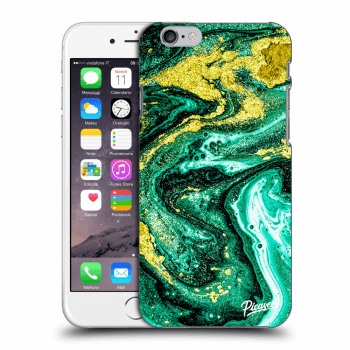 Picasee silikónový prehľadný obal pre Apple iPhone 6/6S - Green Gold