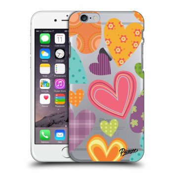 Picasee silikónový prehľadný obal pre Apple iPhone 6/6S - Colored heart