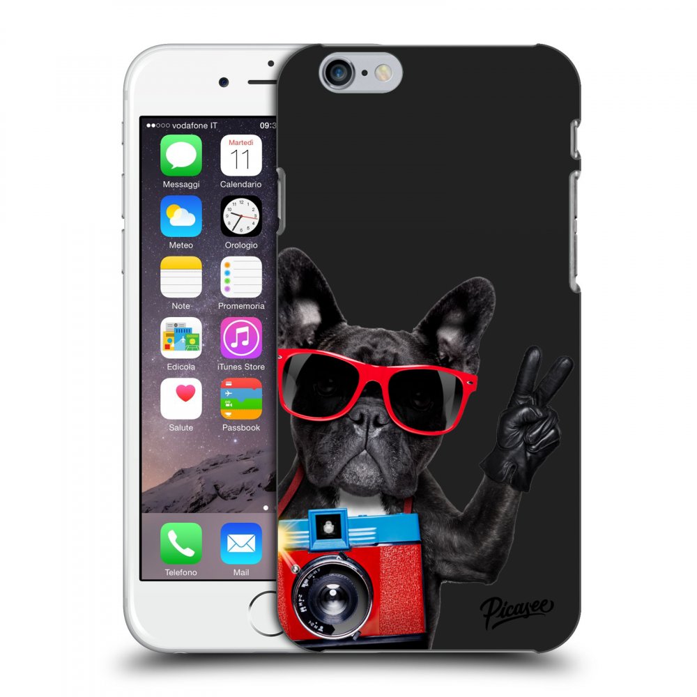Picasee silikónový čierny obal pre Apple iPhone 6/6S - French Bulldog