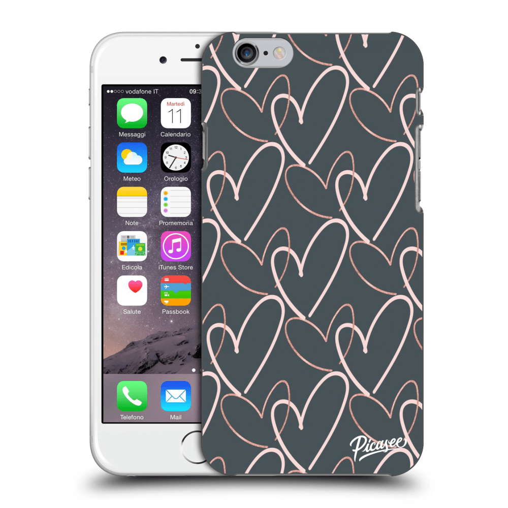 Picasee silikónový prehľadný obal pre Apple iPhone 6/6S - Lots of love