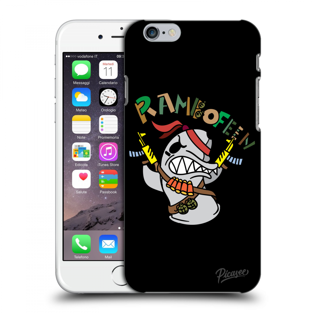 Picasee silikónový čierny obal pre Apple iPhone 6/6S - Rambofen