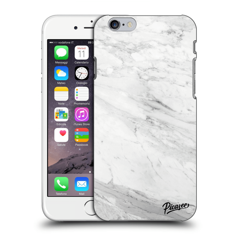 Picasee silikónový prehľadný obal pre Apple iPhone 6/6S - White marble