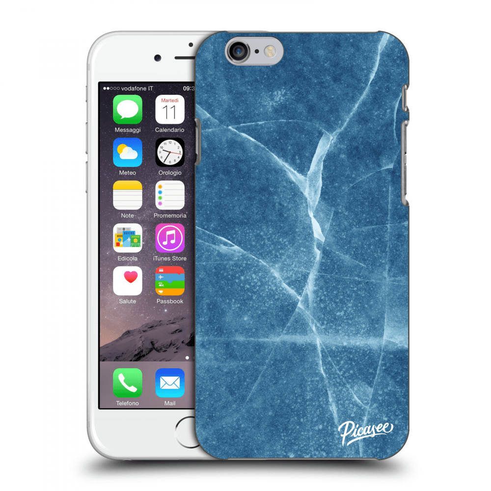 Picasee silikónový prehľadný obal pre Apple iPhone 6/6S - Blue marble