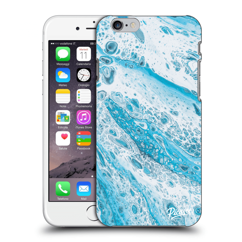 Picasee plastový prehľadný obal pre Apple iPhone 6/6S - Blue liquid