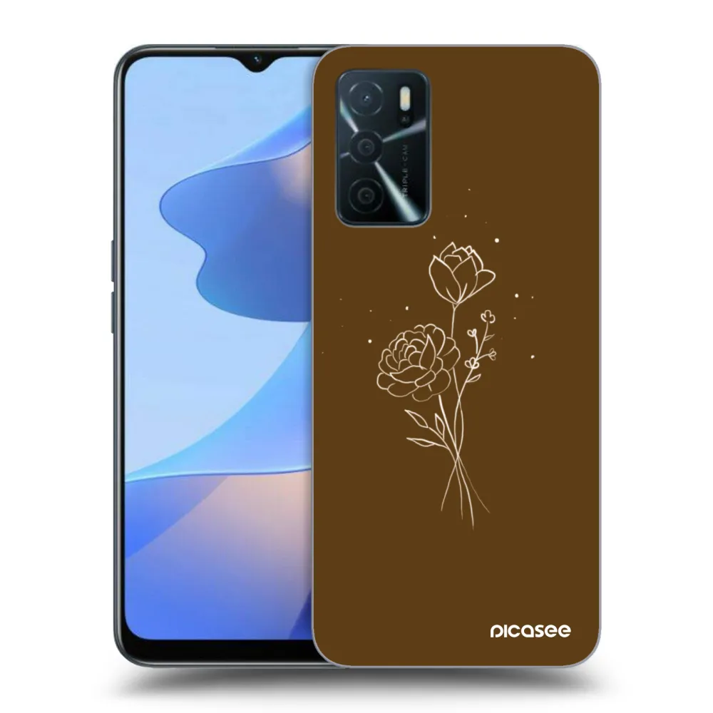 Picasee ULTIMATE CASE pro OPPO A16s - Brown flowers