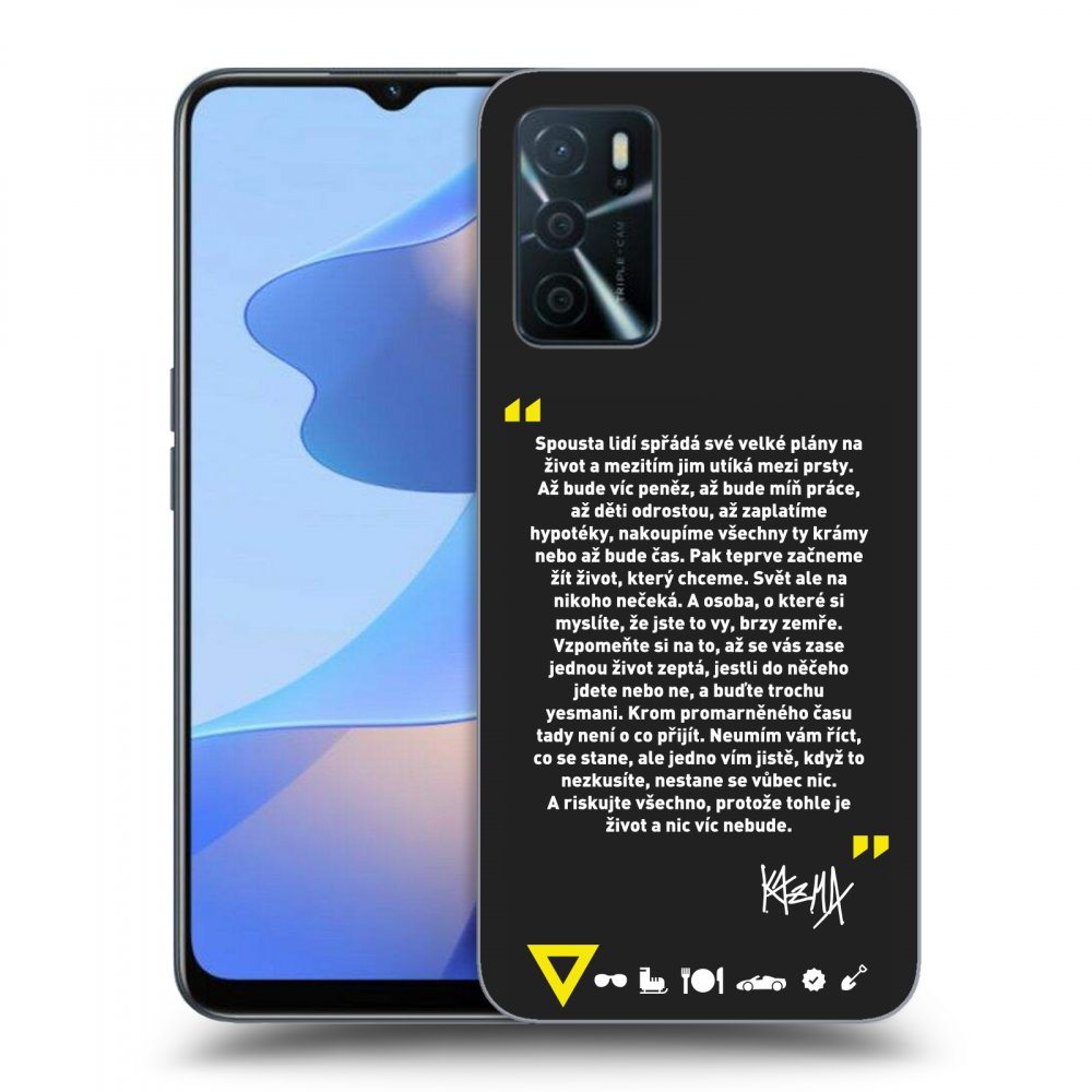 Picasee silikónový čierny obal pre OPPO A16s - Kazma - BUĎTE TROCHU YESMANI