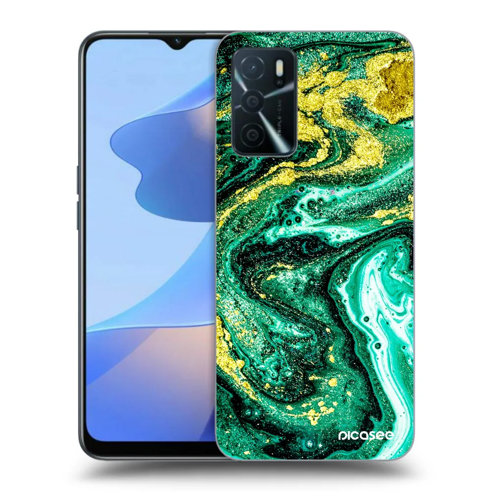 Picasee ULTIMATE CASE pro OPPO A16s - Green Gold