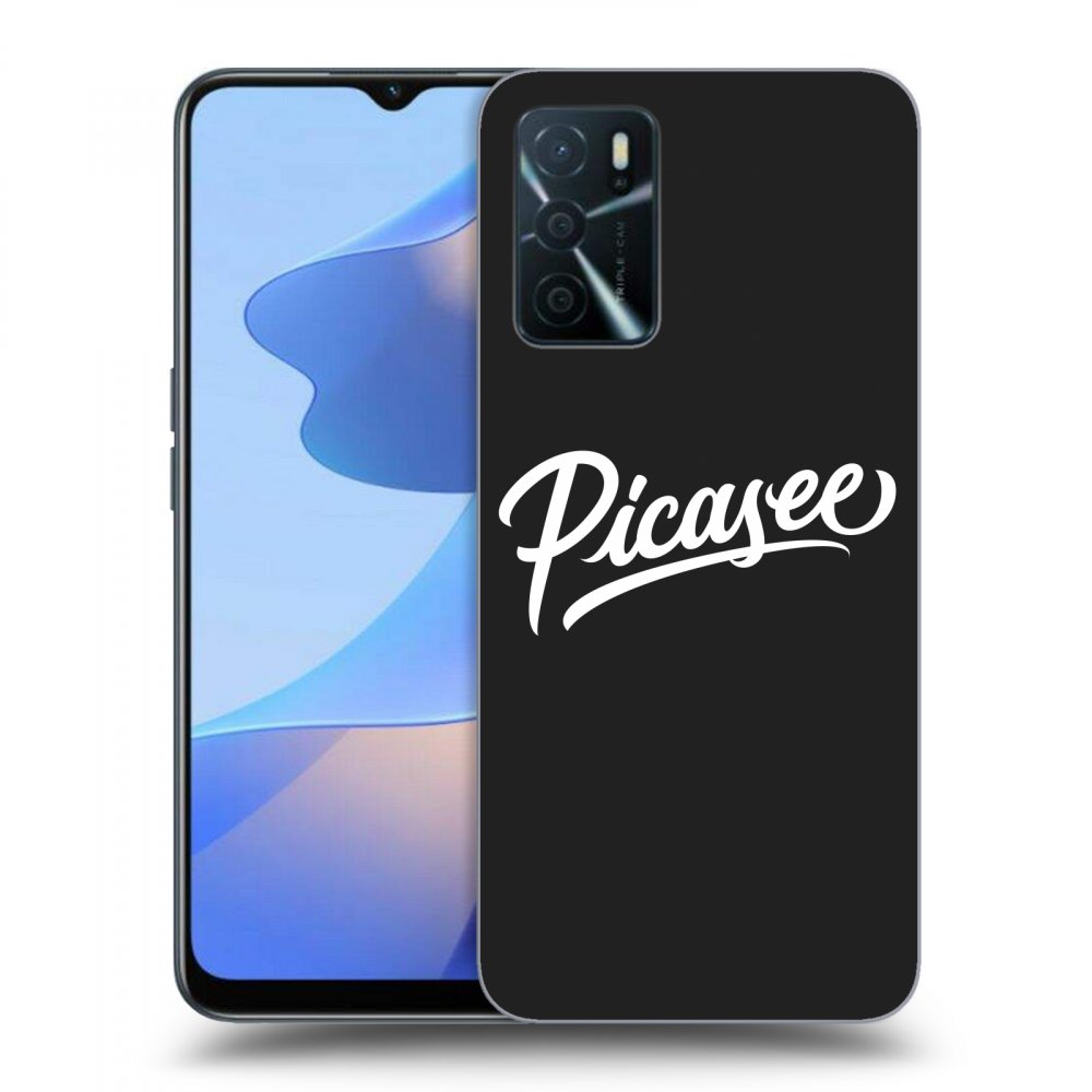 Picasee silikónový čierny obal pre OPPO A16s - Picasee - old logo - white