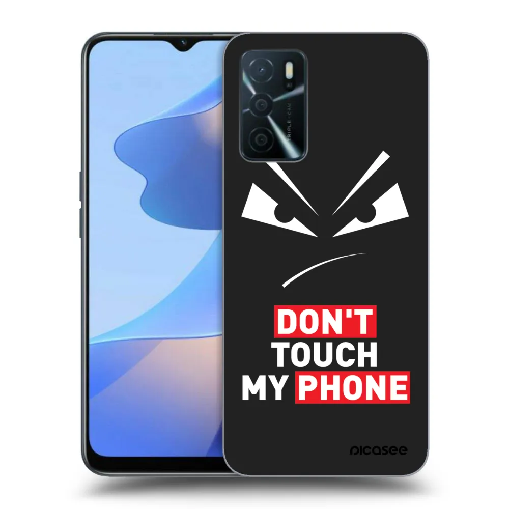 Picasee silikónový čierny obal pre OPPO A16s - Evil Eye - Transparent