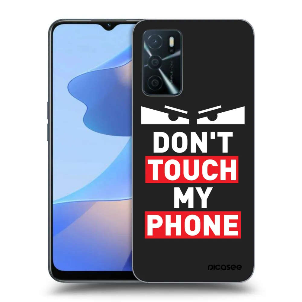 Picasee silikónový čierny obal pre OPPO A16s - Shadow Eye - Transparent