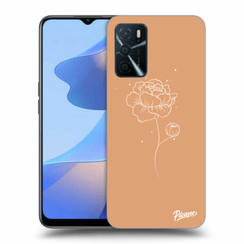 Picasee silikónový čierny obal pre OPPO A16s - Peonies