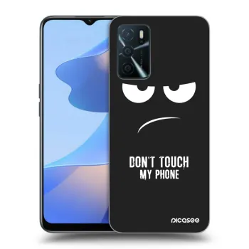 Picasee silikónový čierny obal pre OPPO A16s - Nesiahajte mi na telefón