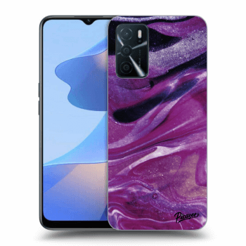 Obal pre OPPO A16s - Purple glitter