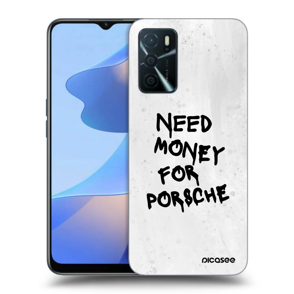 Silikónový čierny obal pre OPPO A16s - White Dollar