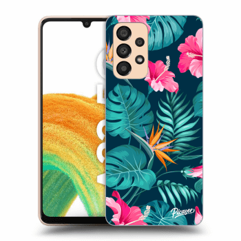 Picasee ULTIMATE CASE pro Samsung Galaxy A33 5G A336 - Pink Monstera