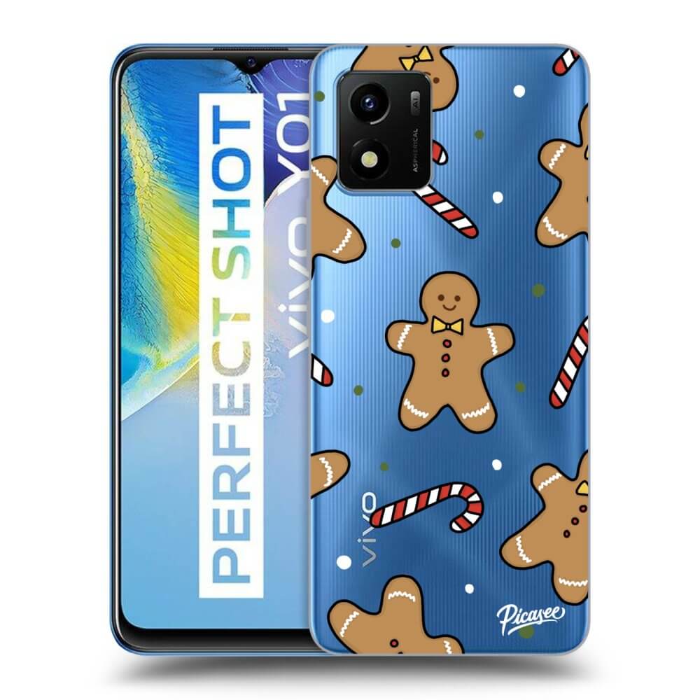 Picasee silikónový prehľadný obal pre Vivo Y01 - Gingerbread