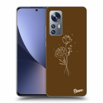 Obal pre Xiaomi 12X - Brown flowers